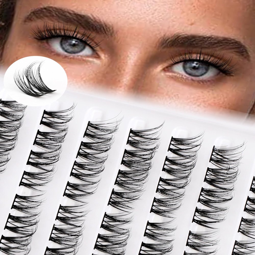 Cat-Eye Lash Extensions, D Curl, 10–13 mm, Pre-Mapped, Left and Right, Thin Band, 8 Pairs