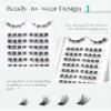 Eyelash Extensions, Cat-Eye, Mink-Style Cluster Lashes, Wispy, DIY, Pre-Styled, 8 Pairs, #24 view 2