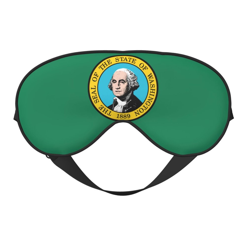 Washington Flag Print Silk-Like Sleep Mask