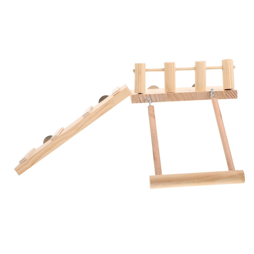 BESPORTBLE Wooden Hamster Ladder and Chew-Resistant Swing for Small Pets