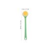 Long-Handle Shower Back Brush, Soft Plastic Bristles, Green view 2