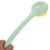 Long-Handle Shower Back Brush, Soft Plastic Bristles, Green view 3