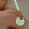 Long-Handle Shower Back Brush, Soft Plastic Bristles, Green view 4