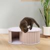 Sharplace Cat Tunnel Bed, Brown view 3