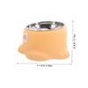 Yellow Metal Cat Food Bowl with Anti-Tip Base, Octopus Shape view 2
