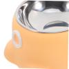 Yellow Metal Cat Food Bowl with Anti-Tip Base, Octopus Shape view 3