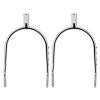 Tnfeeon Youth Cowboy Chrome Brass Rowel Spurs, Durable Spurs for Riding Beginners, Chrome-Plated Zinc Alloy Spurs for Girls (Silver and White) view 3