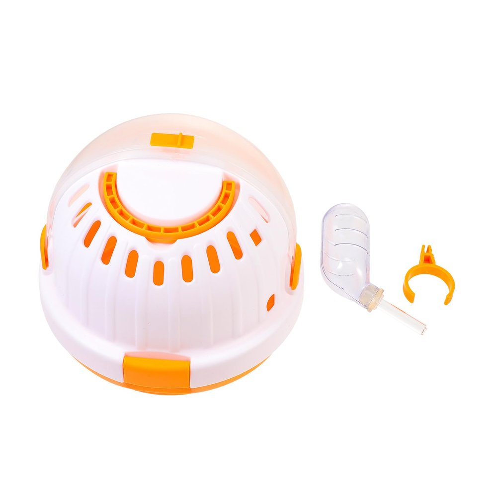 Portable Hamster Carrier for Travel, Orange PP, Durable