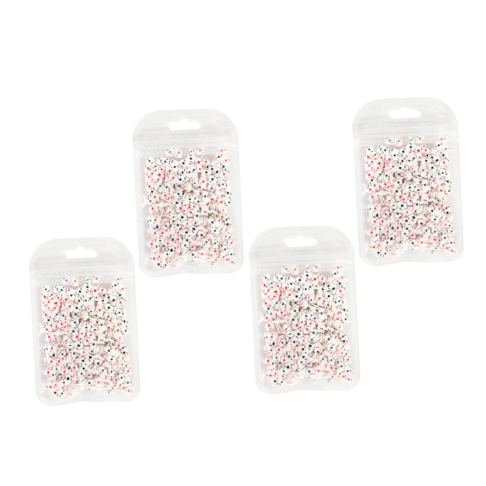 Playing Card Nail Decorations, 4 Bags of Polymer Clay