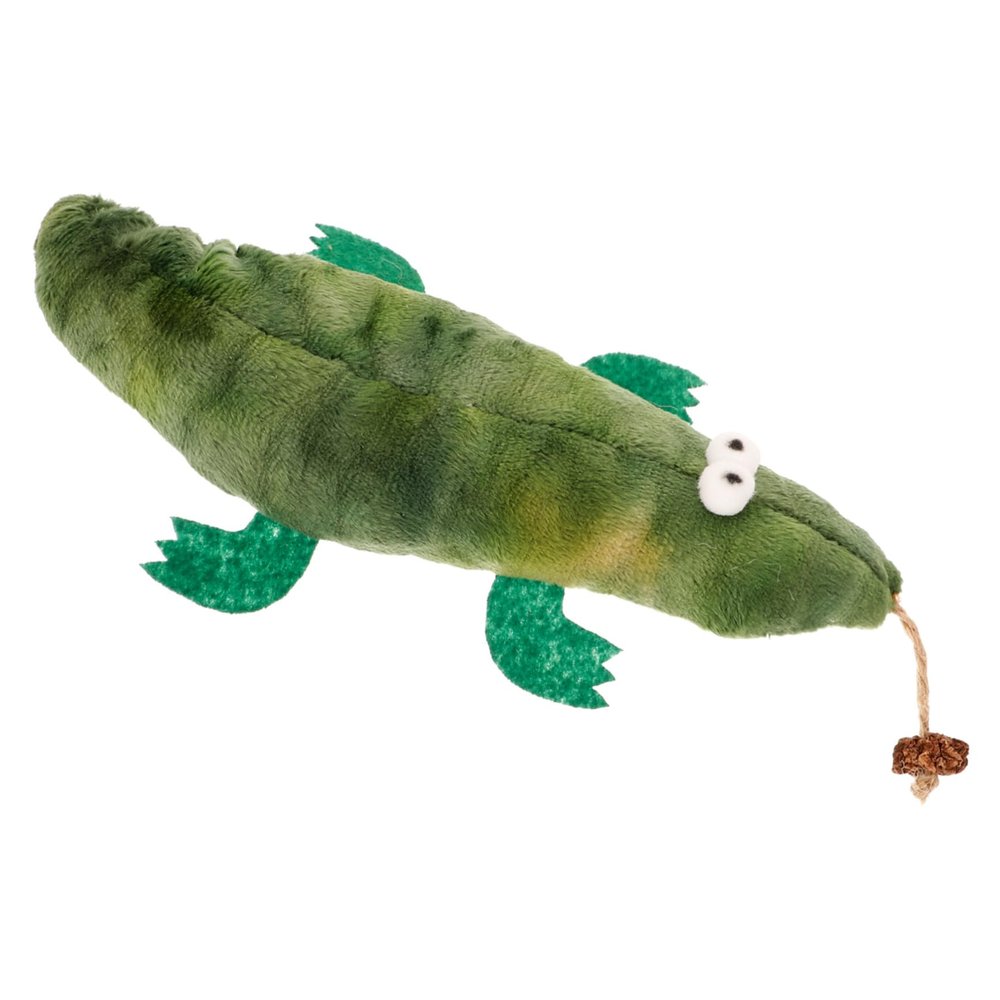 Abaodam Interactive Plush Cat Toy - Realistic Crocodile