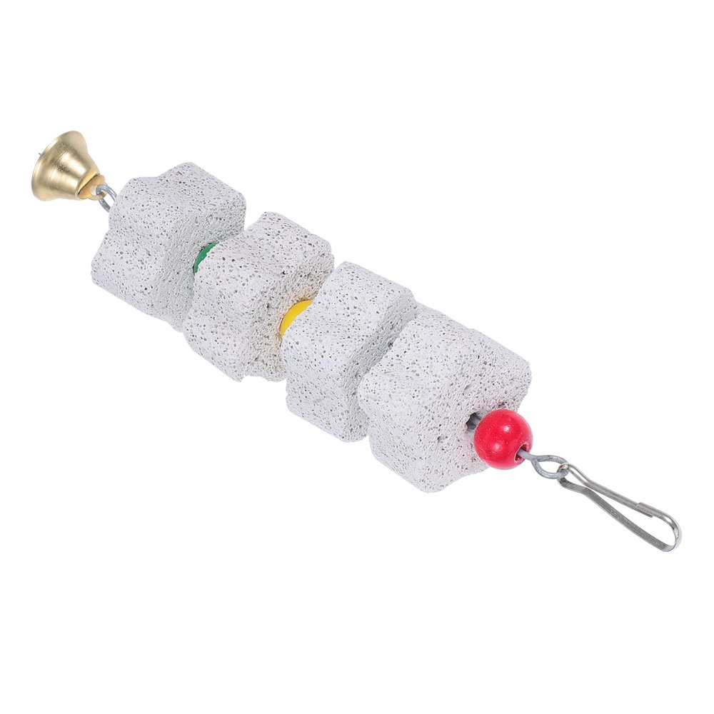 Supvox Chew Toy for Parrots and Budgies with Beak-Sharpening Stone