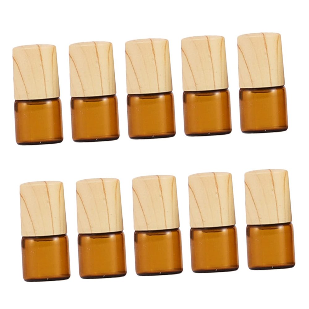 KAILIKETIY 10-Pack 1 mL Refillable Glass Roller Bottles