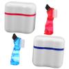 WEKAMOS 2-Piece Denture Holder Cases with Sieve Insert, PP and Nylon Toothbrush Case for Children, Home and Travel view 1