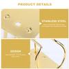 Gold Stainless Steel Wall-Mounted Hair Trimmer Holder view 3