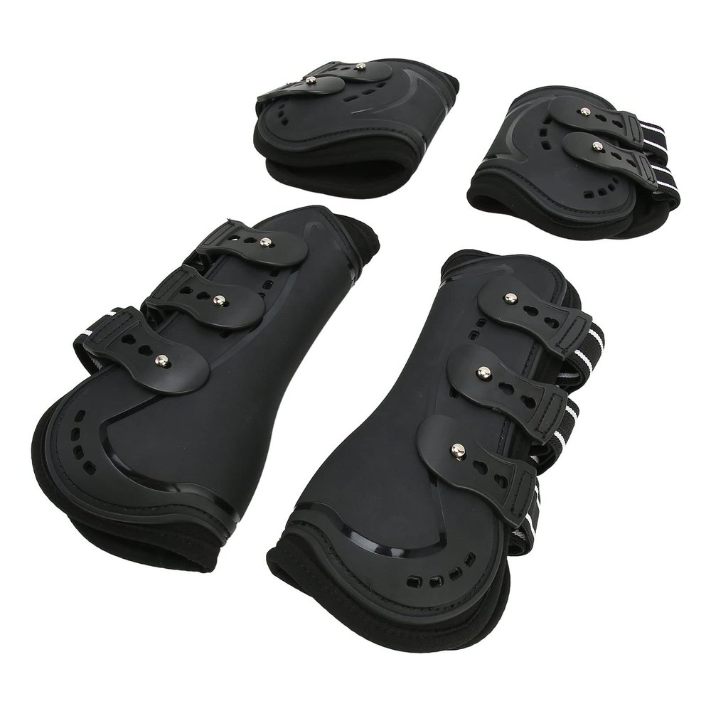 SIXRUN Premium Horse Tendon Boots Set, Open-Front Design (L, 1500 ml)