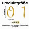 NOPKESV 20-Piece Gold Acrylic Cake Number Toppers, 0-9, Style B view 2