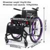 Ultra-Lightweight Self-Propelled Wheelchair with Aluminum Frame, 42 cm Seat, Black view 2