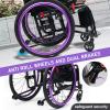 Ultra-Lightweight Self-Propelled Wheelchair with Aluminum Frame, 42 cm Seat, Black view 4