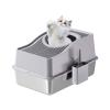 Zstar Stainless Steel Cat Litter Box, Extra-Large, Top-Entry, Gray, 60 x 40 x 34.5 cm view 1