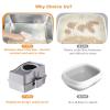 Zstar Stainless Steel Cat Litter Box, Extra-Large, Top-Entry, Gray, 60 x 40 x 34.5 cm view 4