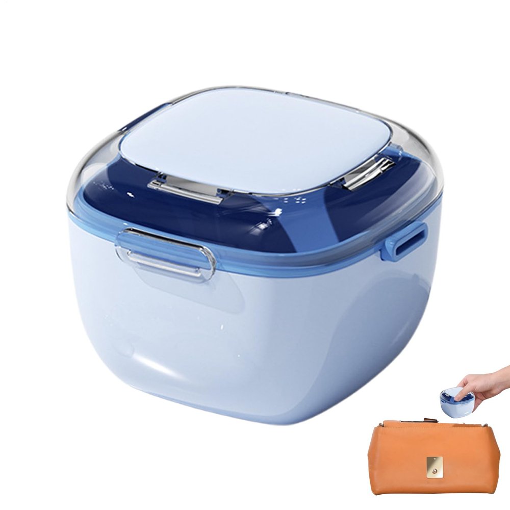 Denture Soaking Cup with Lid, Leak-Resistant Cleaning Case
