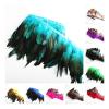 Rooster Feather Decoration, 2 Sizes, 10 × 18 cm, String, Royal Blue view 2