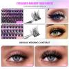 RoseFlower 126-Piece DIY Cluster Lash Kit, C-Curl Volume Extensions with Mascara Brush, Bond & Seal, Applicators and Tweezers view 3