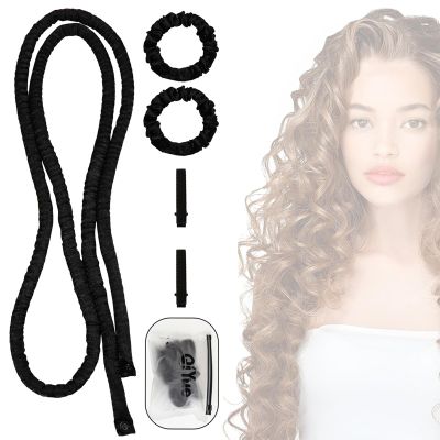 Heatless Curls Band Set, Black, for All Hair Types