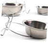 YARNOW 2-Piece Hanging Stainless Steel Dog Bowl Set with Removable Inner Bowls for Food and Water view 2