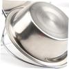 YARNOW 2-Piece Hanging Stainless Steel Dog Bowl Set with Removable Inner Bowls for Food and Water view 3