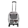 2-in-1 Rolling Pet Carrier Backpack with Wheels, Brown view 1