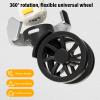 2-in-1 Rolling Pet Carrier Backpack with Wheels, Brown view 3