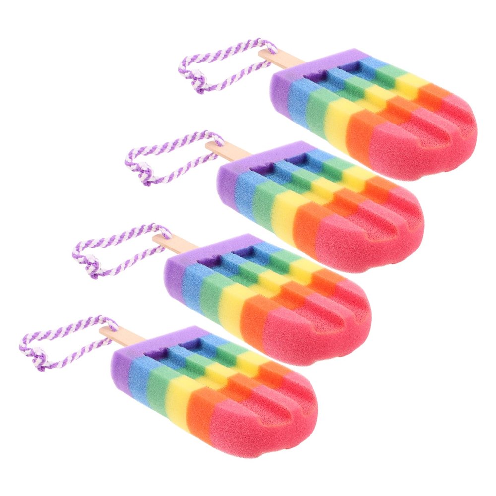 Milisten 4-Piece Soft Shower and Body Exfoliating Sponges