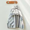 Dog Bath Towel, Striped Microfiber Towel with Hood, Quick-Drying and Highly Absorbent, for Small, Medium, and Large Dogs view 3