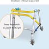 Foldable 4-Wheel Pediatric Walker, Height-Adjustable Training Aid view 2