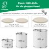 FALKENHORN BIO Cream Can Lids, 2 Small + 2 Large, Combo Set for Dog and Cat Food, Sugarcane-Based, BPA-Free, Made in Germany view 4