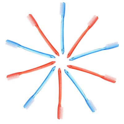BESTYASH 10-Pack Travel Toothbrushes for Adults with Extra-Hard Plastic Bristles, Lightweight for Home and Travel, Random Color and Style
