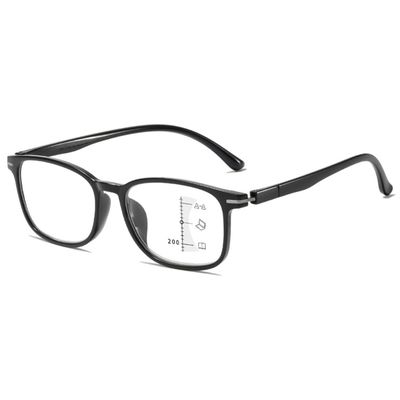 ABETOS Progressive Reading Glasses, TR90 Multifocal Blue-Light Filter, Black +1.0