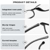 ABETOS Progressive Reading Glasses, TR90 Multifocal Blue-Light Filter, Black +1.0 view 3