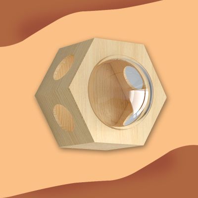 Indoor Wooden Cat House & Climbing Wall, 50 x 23 x 45 cm