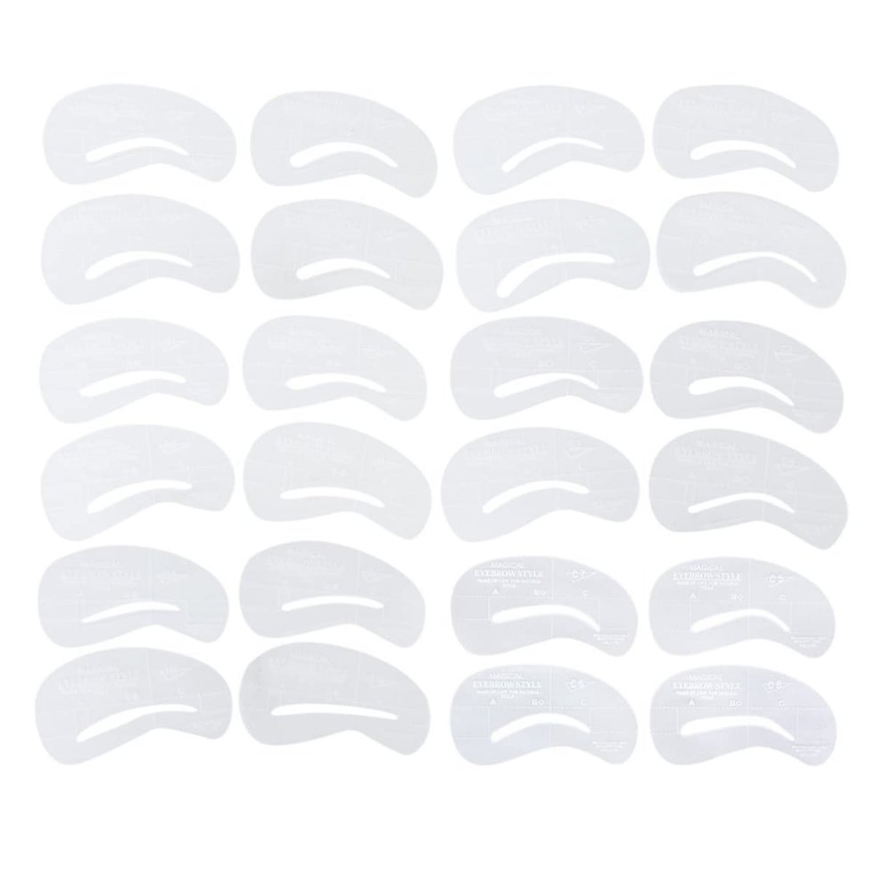 KAILIKETIY 24-Piece Reusable Eyebrow Stencil Set with Various Designs