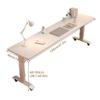 Adjustable Bed Table with Wheels, Queen-Size Mobile Laptop Desk, White, 120 cm view 2