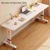 Adjustable Bed Table with Wheels, Queen-Size Mobile Laptop Desk, White, 120 cm view 4