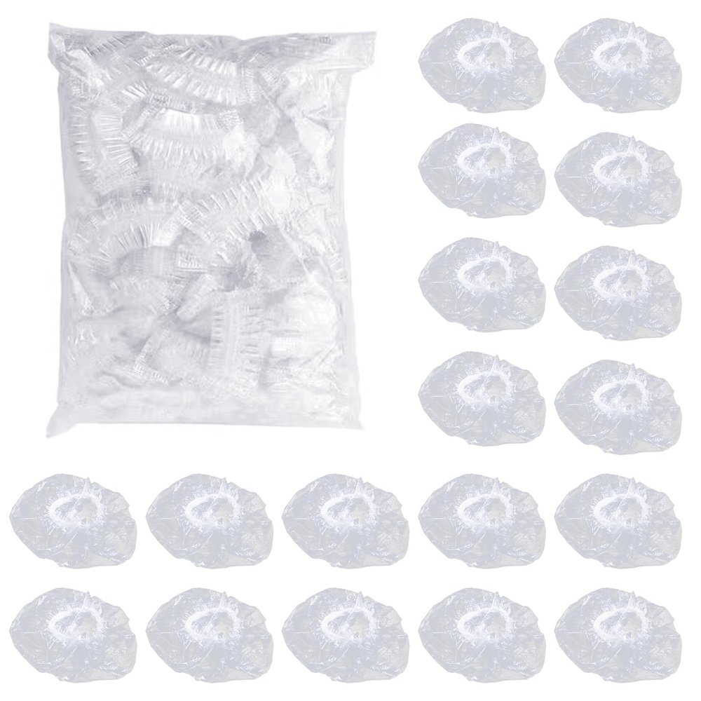 SYEYCW 200-Pack Transparent Waterproof Shower Ear Covers with Elastic Bands