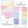SAFIGLE Resin Flower Nail Charms, 1 Case, 6 Compartments, 3D Flowers for DIY Manicures view 2