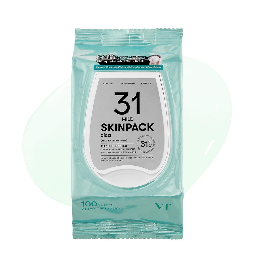 VT COSMETICS Mild Skin Pack - Moisturizing and Exfoliating Facial Pads, 100 Count