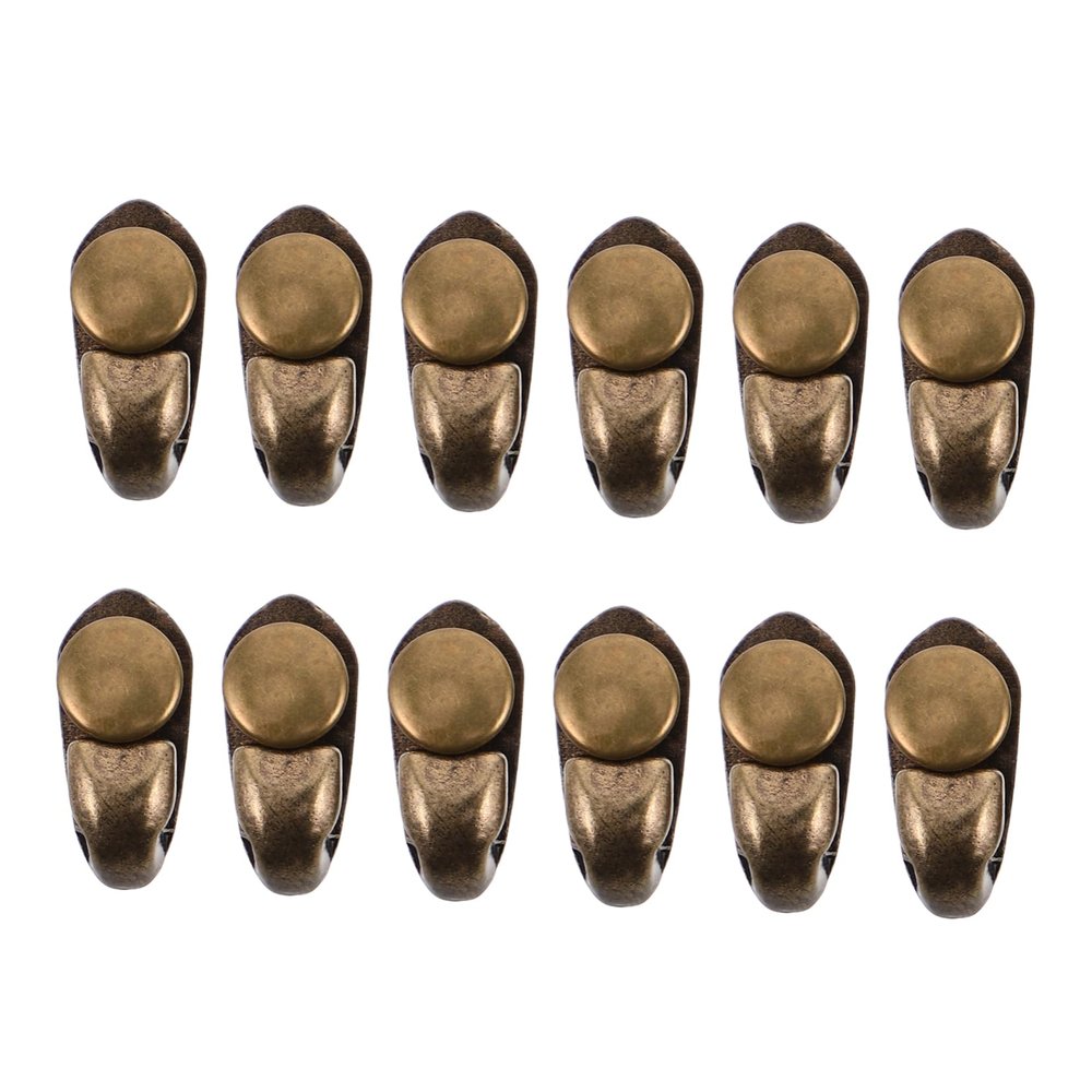 10 Metal Alloy Shoelace Hooks for Shoes, Brown