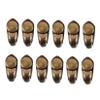 10 Metal Alloy Shoelace Hooks for Shoes, Brown view 1