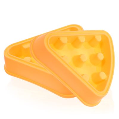 BESTonZON 2-Pack Cartoon Pizza Slow Feeder Dog Bowls