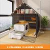 Extra-Large Cat Cage with Hammock and Removable Litter Box view 2